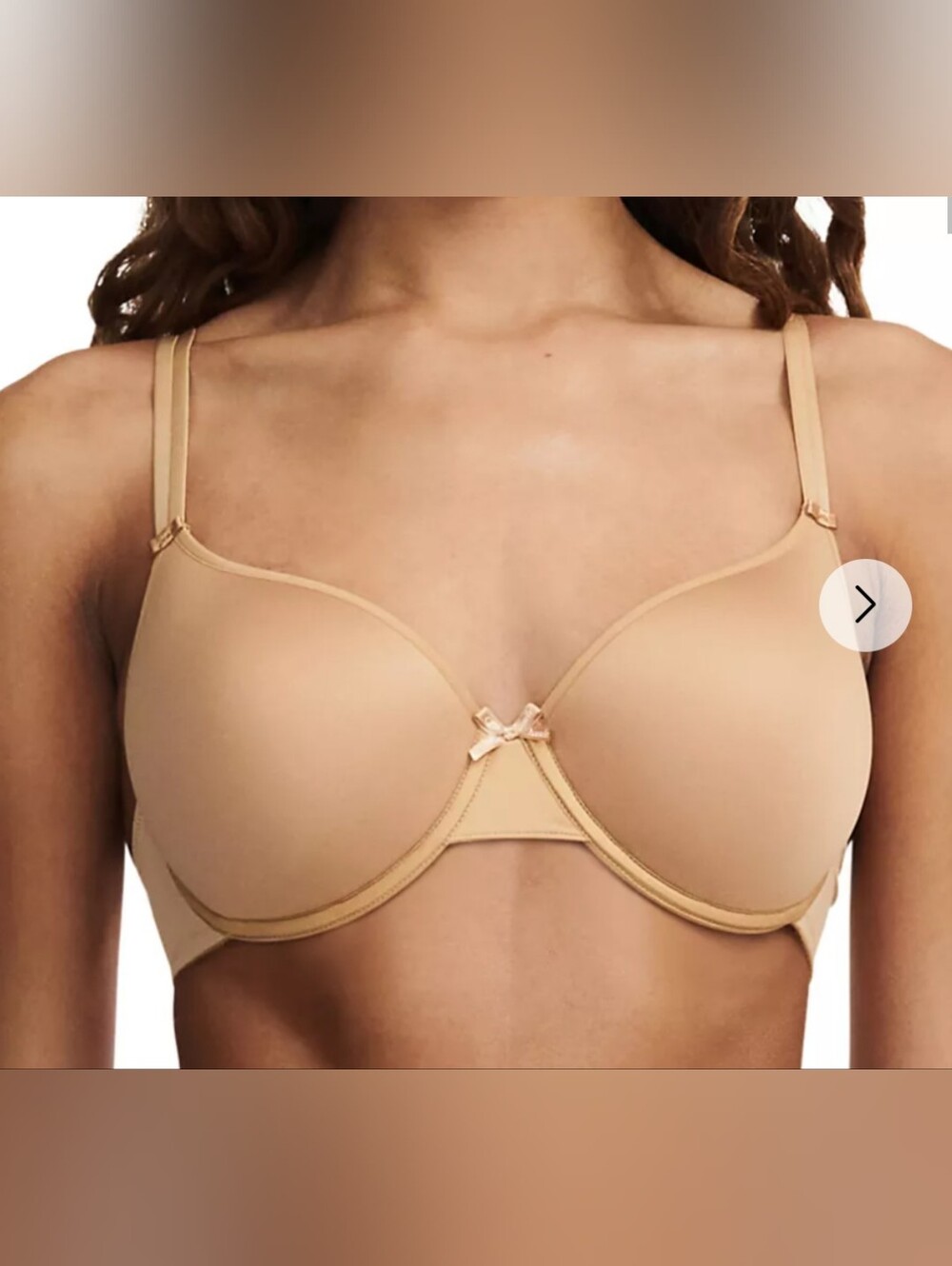 Chantelle Basic Invisible Memory Foam T-Shirt Bra Toffee US 32DD Style C12410